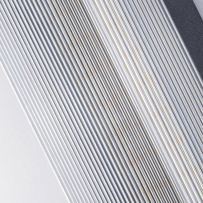 Applique murale moderne minimaliste étanche rectangulaire en acier inoxydable et acrylique à rayures pour patio extérieur 