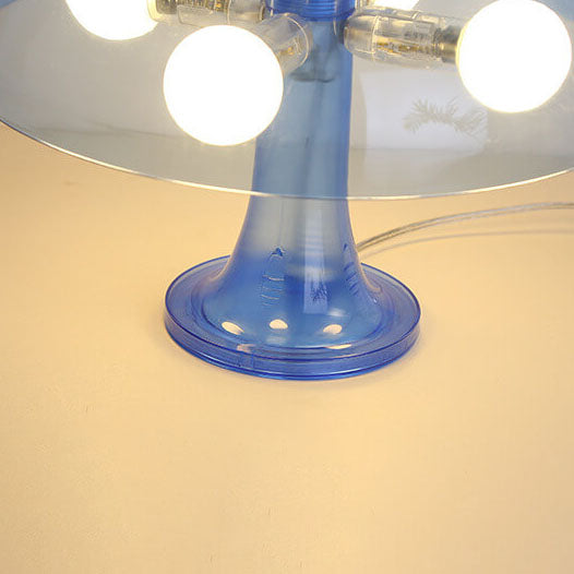 Moderner minimalistischer Pilz-Polyester-Carbonat-Tischlampe mit 4 Lichtern 