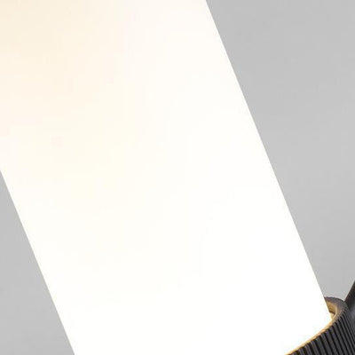 Zeitgenössische kreative runde Kuppelzylinder-Aluminiumglas-1-Licht-Tischlampe für Wohnzimmer 