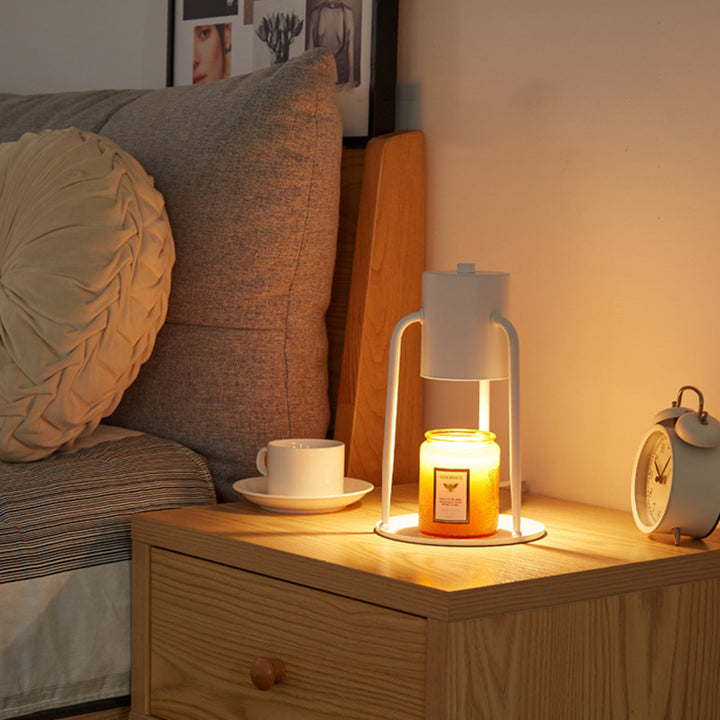 Lámpara de mesa de cera derretida de 1 luz de cilindro de hierro creativo contemporáneo para dormitorio 