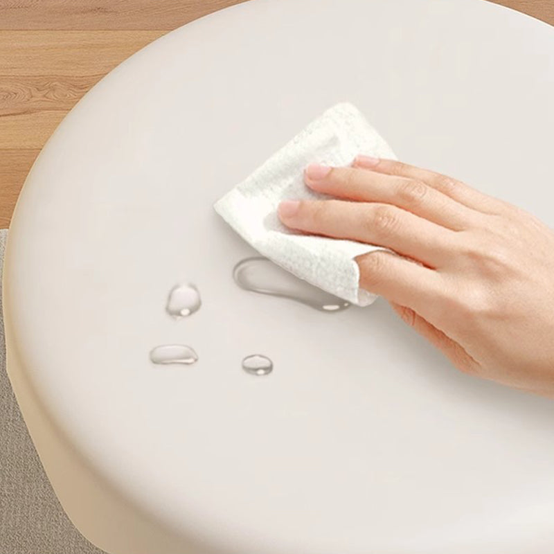 Mesa auxiliar contemporánea creativa redonda con forma de helado de PP plástico y acero al carbono para sala de estar 