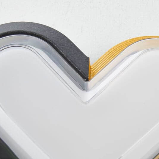 Lampe murale étanche LED en forme de diamant avec bouclier en cœur acrylique créatif 