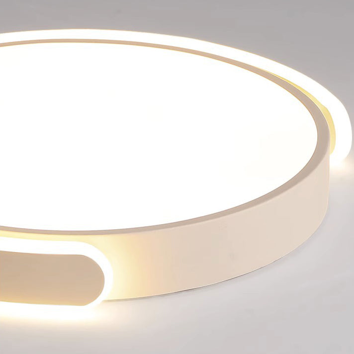 Plafonnier LED rond minimaliste moderne en aluminium et acrylique pour chambre 