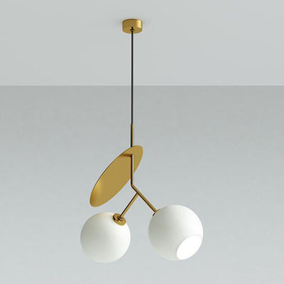 Moderne kreative Kirschglas-Eisen 1/2-Licht Pendelleuchte 