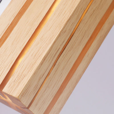 Moderne minimalistische geometrische Quader geknackt Holzmaserung LED Wandleuchte Lampe für Wohnzimmer 