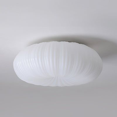 Plafonnier LED Minimaliste Moderne en Acrylique avec Abat-jour Citrouille pour Chambre 