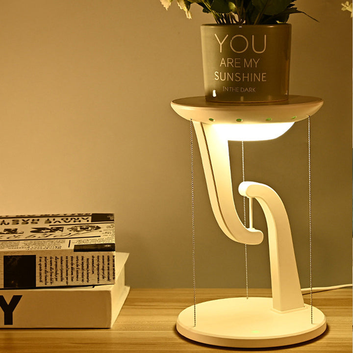 Contemporary Creative Suspended Wireless Charging ABS USB LED Table Lamp For Bedroom