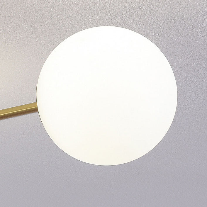 Luz de techo semiempotrada de lujo nórdico de vidrio mágico con línea de latón de 6/8 luces 