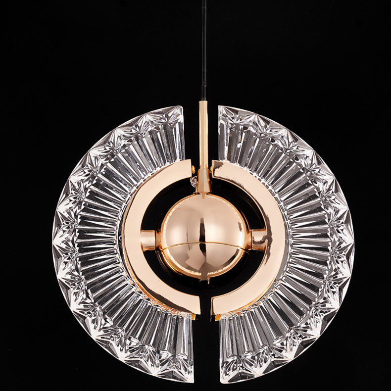 Lustre LED contemporain de luxe avec abat-jour en acrylique rotatif en forme de croix pour salon 