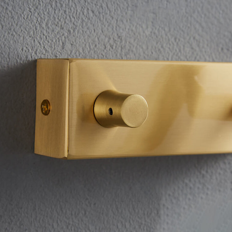 Applique Murale LED en Laiton Plein Rotative en Cylindre de Luxe Nordique 