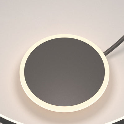 Modern Minimalist Aluminum Alloy Acrylic Lines LED Semi-Flush Mount Ceiling Light For Bedroom