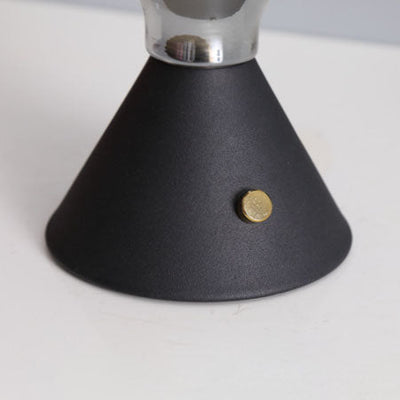Zeitgenössische Einfachheit Glas Spinner Gyroskop Metall Basis LED USB Tisch Lampe Für Schlafzimmer 