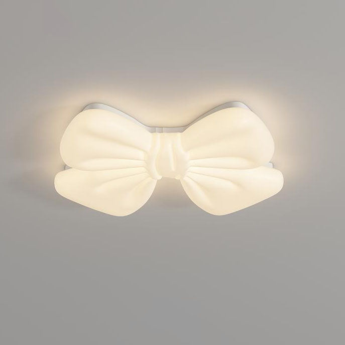 Contemporary Creative Acrylic Butterfly Shade Iron LED Flush Mount Ceiling Light For Living Room