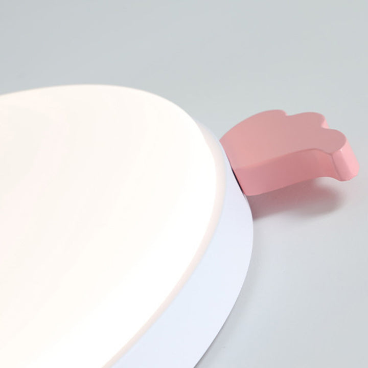 Lámpara de techo de montaje empotrado LED de acrílico, madera de roble e hierro, redonda, pequeña, con alas creativas contemporáneas, para sala de estar 