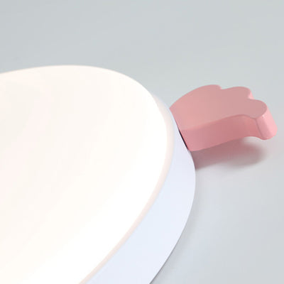 Plafonnier LED moderne et créatif avec petites ailes en acrylique, bois et fer pour salon 