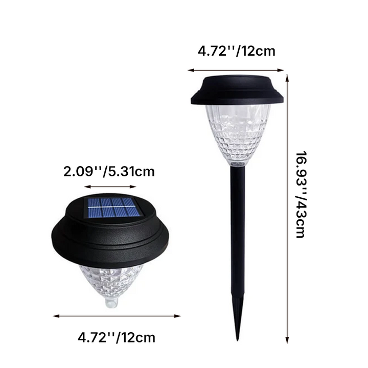 Modern Minimalist ABS Plastic Circular Divergent Light Shadow Solar Waterproof Garden Decorative Light LED Outdoor For Outdoor