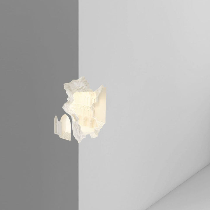 Moderne minimalistische rechteckige Gips vertiefte 1-Licht Wandleuchte Lampe für Wohnzimmer 