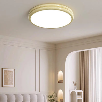 Luz de techo LED de montaje empotrado redonda de doble capa de aluminio acrílico minimalista moderna para dormitorio 