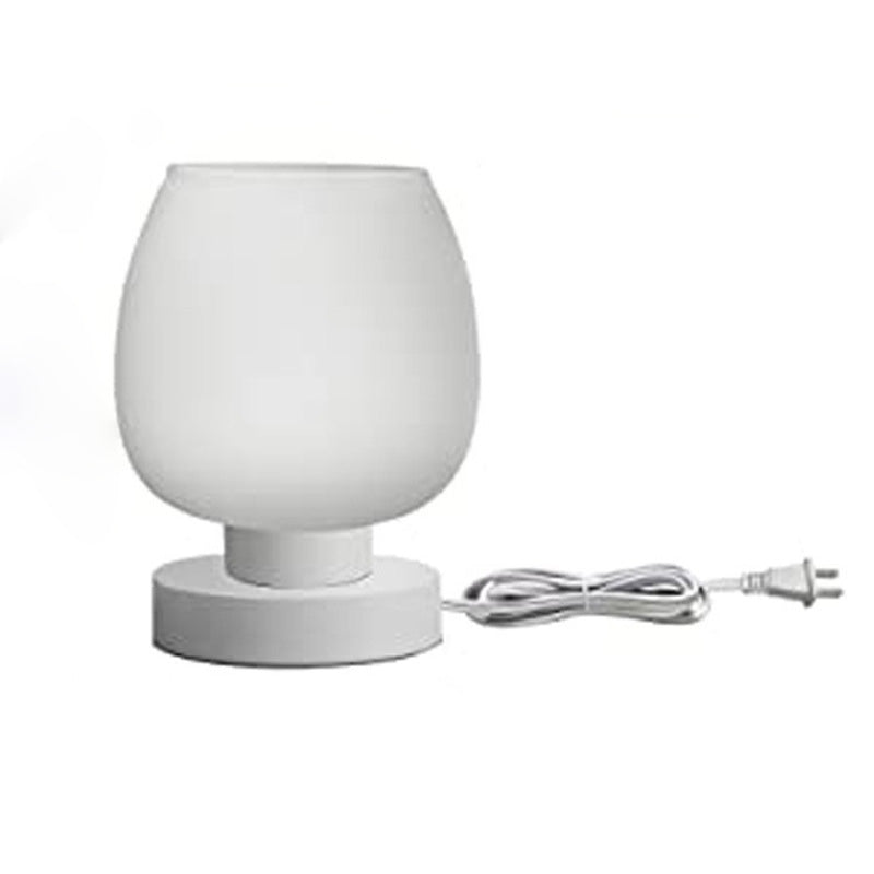 Moderne minimalistische flache runde Glaseisen 1-Licht Tischlampe für Wohnzimmer 