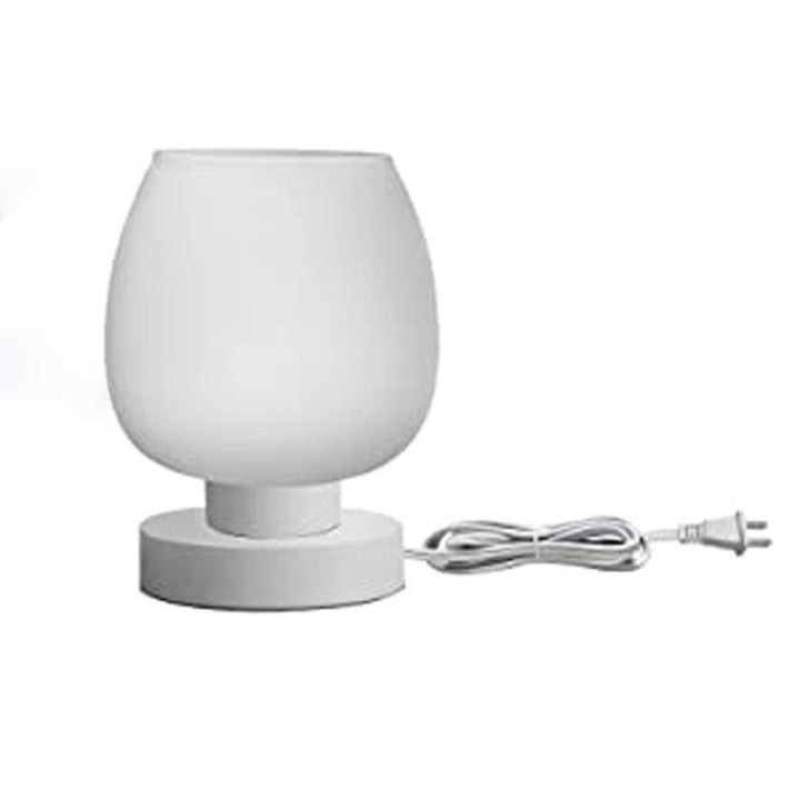 Moderne minimalistische flache runde Glaseisen 1-Licht Tischlampe für Wohnzimmer 
