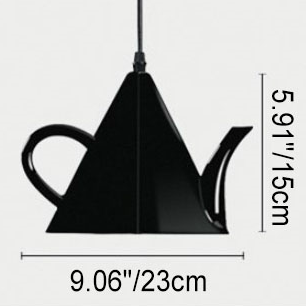 Lámpara Colgante de Resina con 1 Luz en Forma de Taza de Té y Tetera Creativa Contemporánea para Sala de Estar 