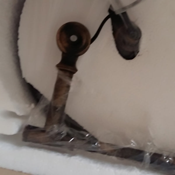 Lámparas de pie con brazo articulado de 1 luz de bronce industrial 