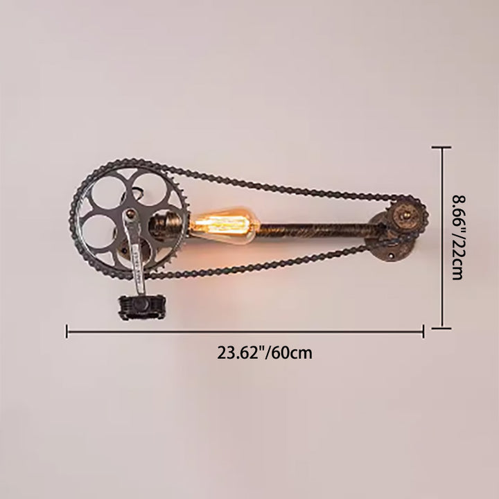 Applique murale à une lumière en forme de tuyau d&