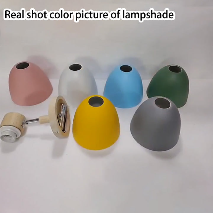 Moderne, minimalistische, einfarbige Macaron-Eisenholz-Wandleuchte mit 1 Leuchte 