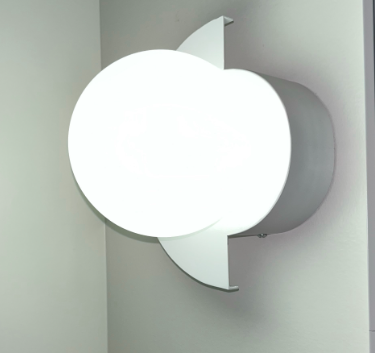 Conception moderne minimaliste en verre sphérique coloré demi-cercle appliqué murale 1 lumière 