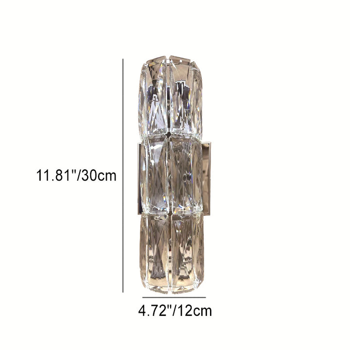 Moderno Lujo Plata Cristal Columna Aplique de Pared con 3/4/6 Luces 