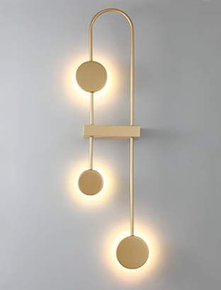 مصباح حائط LED معدني أكريليك بشكل دائرة U حديث وبسيط لغرفة النوم 