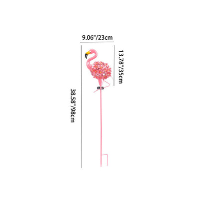 Zeitgenössische kreative wasserdichte Solar Flamingo Eisen LED Outdoor Landschaft Licht für Garten 