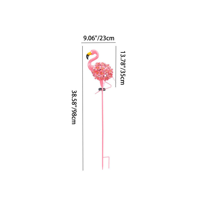 Zeitgenössische kreative wasserdichte Solar Flamingo Eisen LED Outdoor Landschaft Licht für Garten 