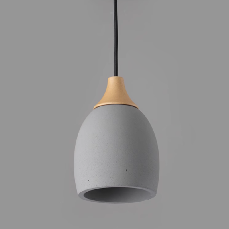 Suspension Luminaire Minimaliste en Dôme de Ciment à 1 Lumière 