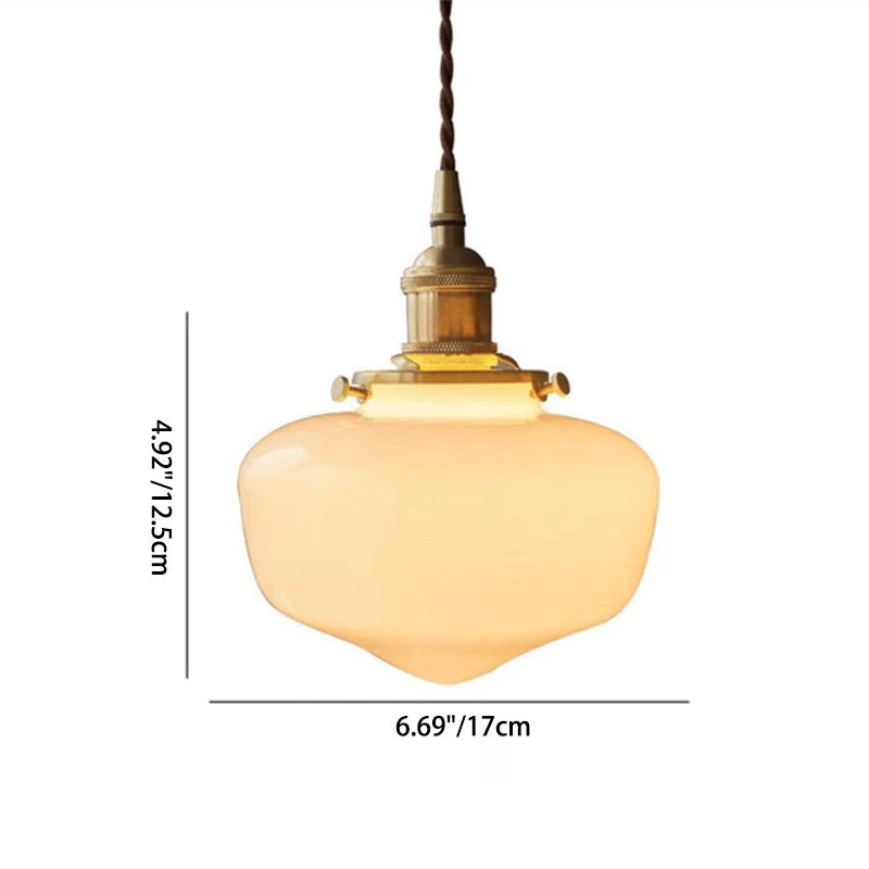 Lampe suspendue à 1 lumière en verre et laiton lanterne vintage nordique 