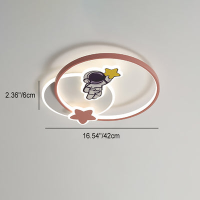 Luz de techo empotrada LED de hierro con avión acrílico creativo contemporáneo para dormitorio 