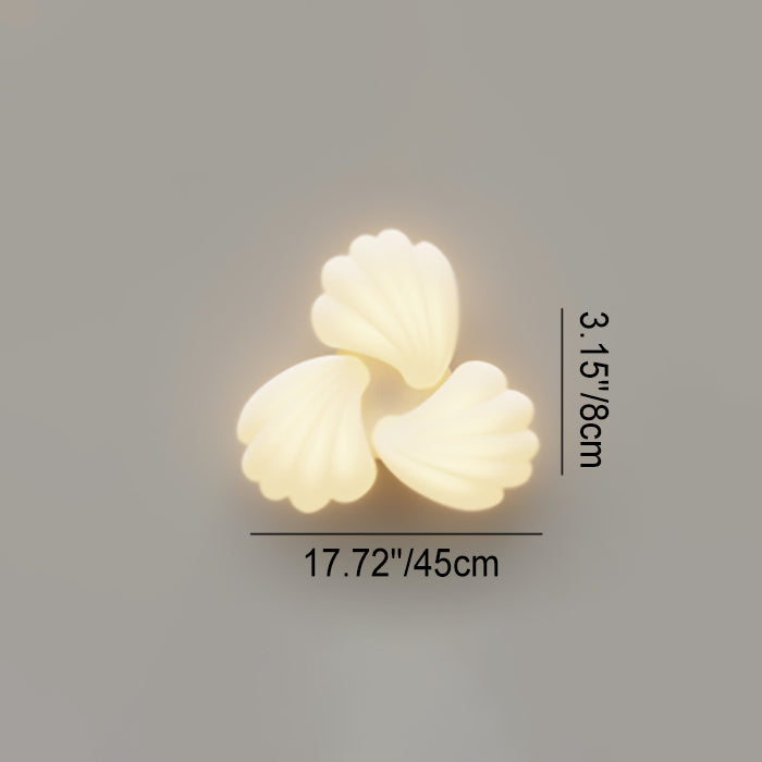 Luz de techo empotrada LED de hierro PE de concha minimalista moderna para dormitorio 