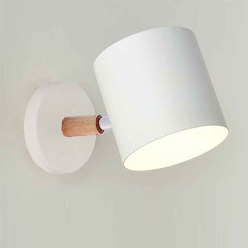 Nordische Macaron Zylinder Drehbare 1-Licht Wandleuchte Lampen 