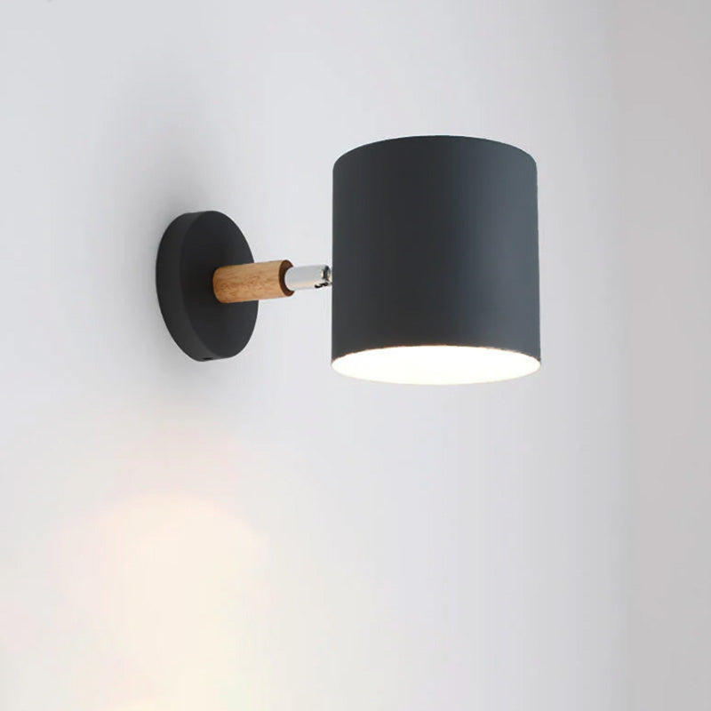 Nordische Macaron Zylinder Drehbare 1-Licht Wandleuchte Lampen 