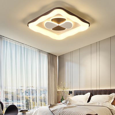 Plafonnier LED avec abat-jour en fer moulé rotatif, contemporain nordique, rond carré, pour chambre à coucher 