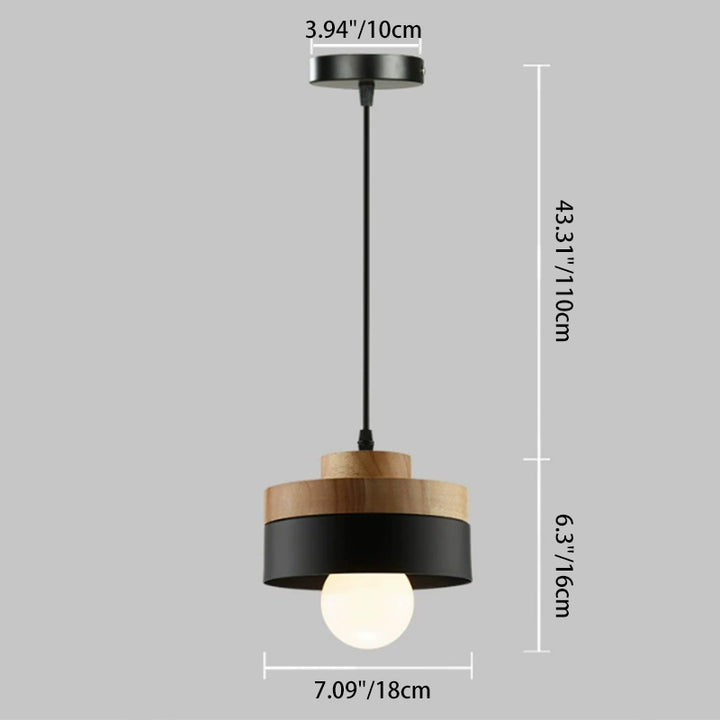 Suspension Luminaire Nordic Rond/Carré 1 Lumière 