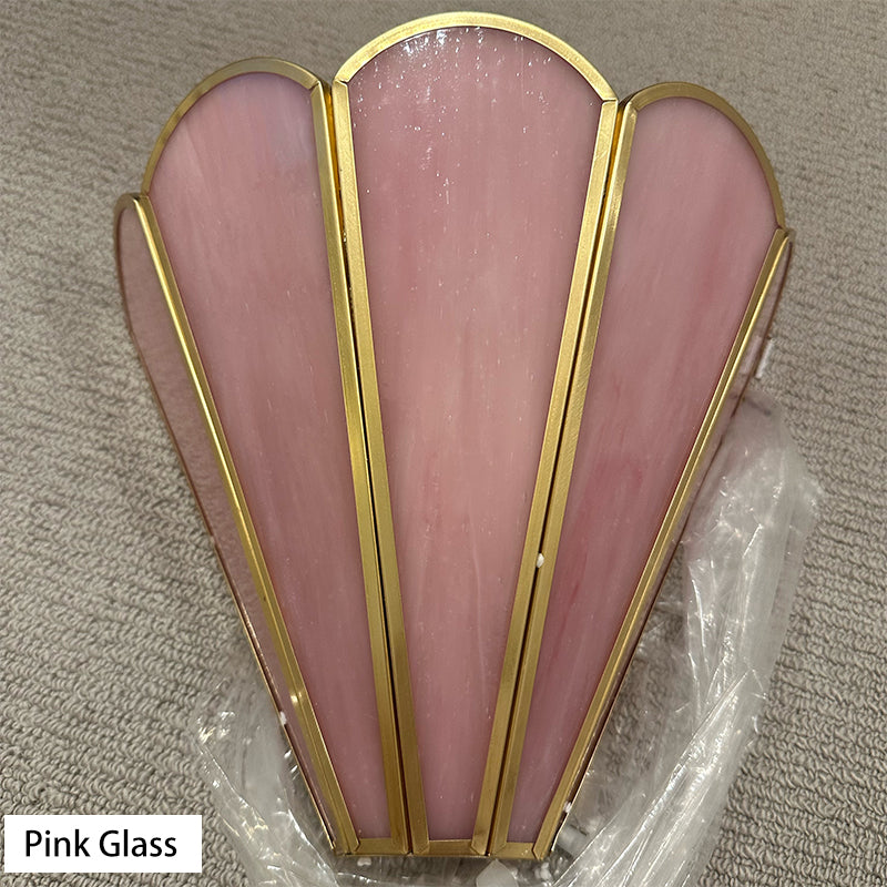 Nordische minimalistische 1-flammige Wandleuchte aus Messingglas 