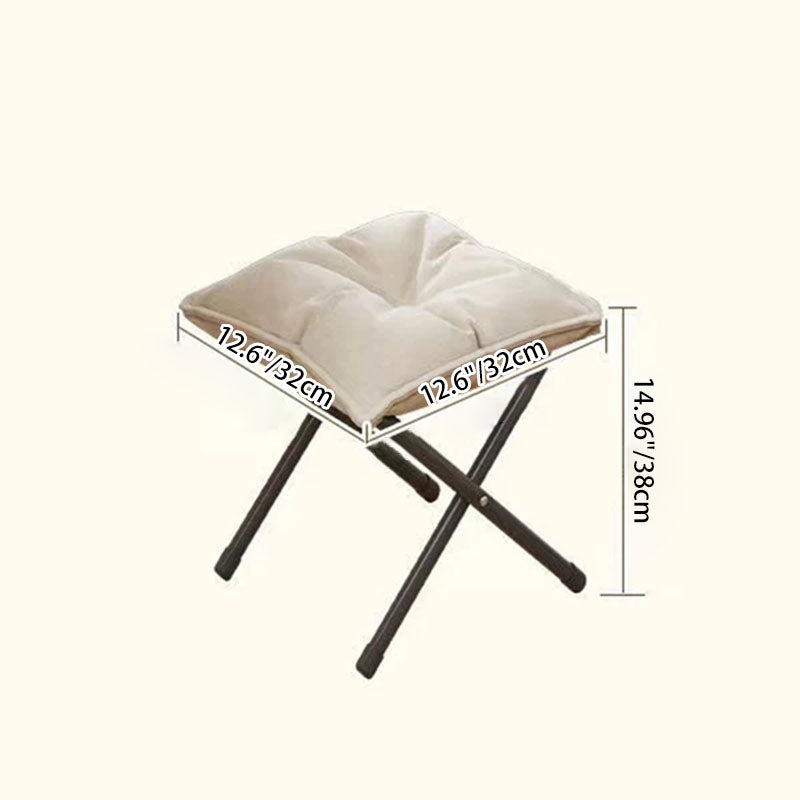 Moderner minimalistischer Stoff Kohlenstoffstahl Baumwolle quadratischer Schreibtischstuhl Fußstütze Rückenlehne verstellbar für Home Office 