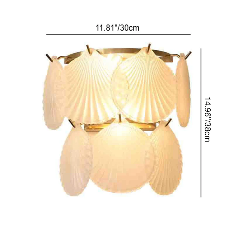 Applique murale de luxe à 2 lumières en verre givré French Light 