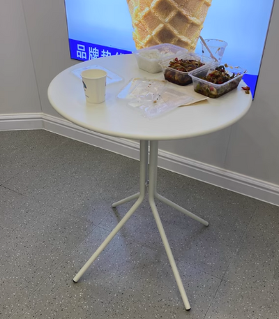 Mesa de Centro Redonda de Hierro Escandinava Contemporánea para Sala de Estar 