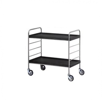 Mesa auxiliar de acero inoxidable con parte superior rectangular de trampa de madera maciza de estilo moderno transicional con estantes de almacenamiento giratorios de 2 niveles para sala de estar 