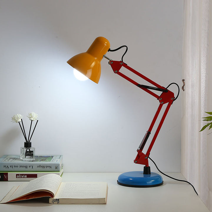 Moderne Einfachheit Memphis Eisen Halbkreis 1-Licht Tischlampe für Studie 