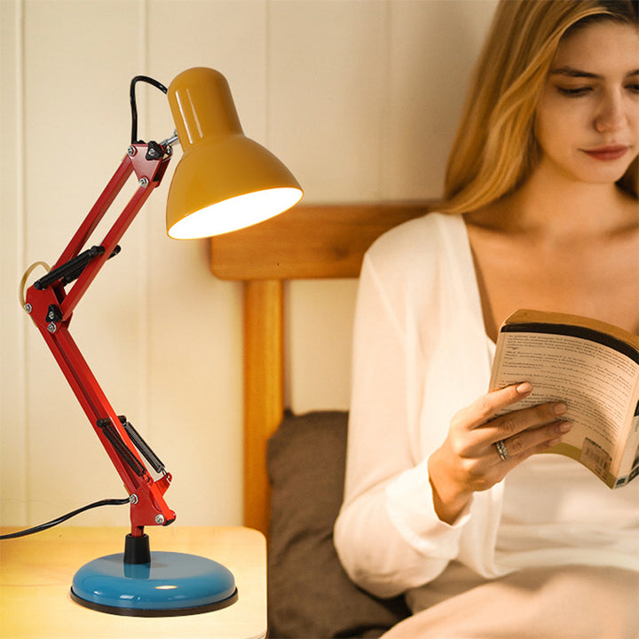 Moderne Einfachheit Memphis Eisen Halbkreis 1-Licht Tischlampe für Studie 