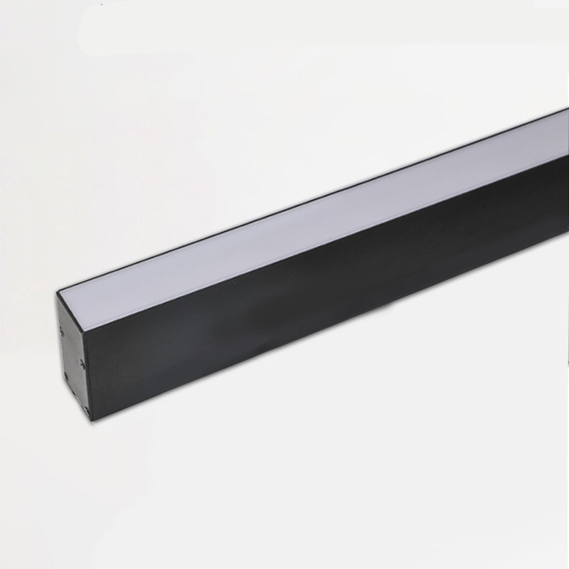 Plafonnier LED en aluminium acrylique long minimaliste moderne pour salon 