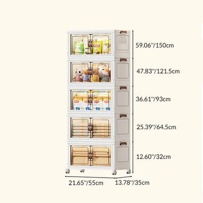 Contemporary Creative PP TPR Textured Square Storage Cabinets 5-Cabinets For Living Room